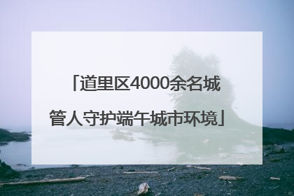 道里区4000余名城管人守护端午城市环境