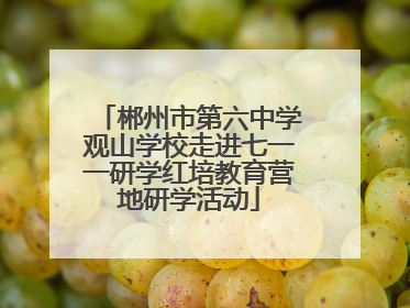 郴州市第六中学观山学校走进七一一研学红培教育营地研学活动