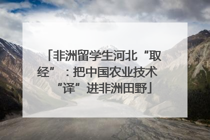 非洲留学生河北“取经”：把中国农业技术“译”进非洲田野
