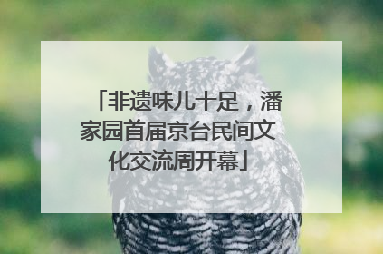 非遗味儿十足，潘家园首届京台民间文化交流周开幕