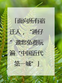 面向所有宿迁人，“通仔”邀您免费玩遍“中国近代第一城”