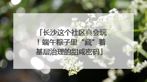 长沙这个社区真会玩！端午粽子里“藏”着基层治理的甜咸密码