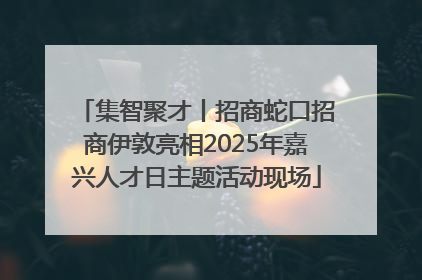 集智聚才丨招商蛇口招商伊敦亮相2025年嘉兴人才日主题活动现场