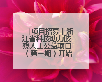 项目招募丨浙江省科技助力肢残人士公益项目（第三期）开始招募受益人啦