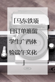 马东铁项目订单班留学生广西体验端午文化