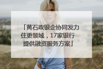 黄石政银企协同发力住更领域，17家银行提供融资服务方案