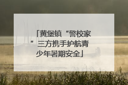 黄堡镇“警校家”三方携手护航青少年暑期安全