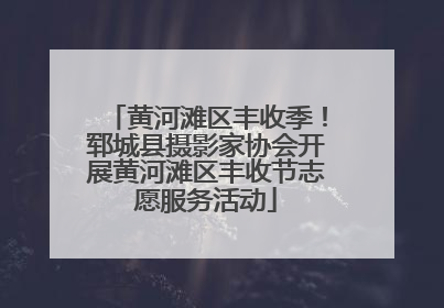 黄河滩区丰收季！郓城县摄影家协会开展黄河滩区丰收节志愿服务活动