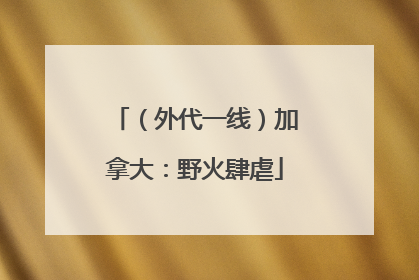 （外代一线）加拿大：野火肆虐
