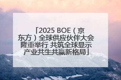 2025 BOE（京东方）全球供应伙伴大会隆重举行 共筑全球显示产业共生共赢新格局