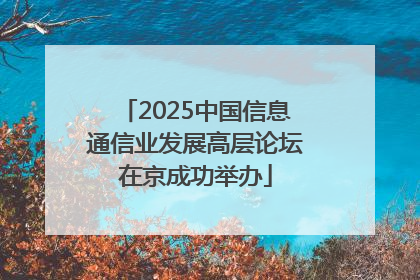 2025中国信息通信业发展高层论坛在京成功举办