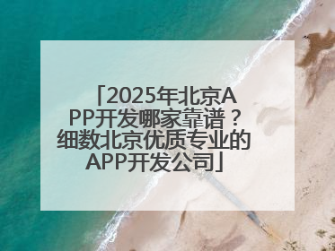 2025年北京APP开发哪家靠谱？细数北京优质专业的APP开发公司