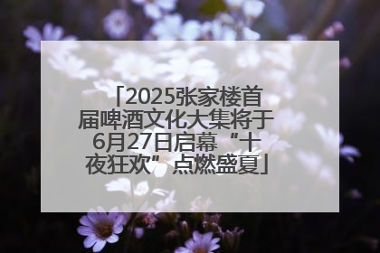 2025张家楼首届啤酒文化大集将于6月27日启幕“十夜狂欢”点燃盛夏