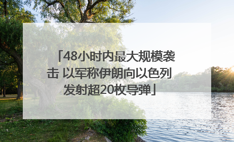 48小时内最大规模袭击 以军称伊朗向以色列发射超20枚导弹