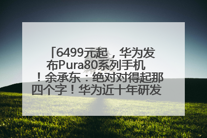 6499元起，华为发布Pura80系列手机！余承东：绝对对得起那四个字！华为近十年研发投入12490亿元