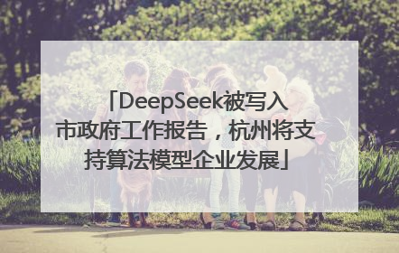 DeepSeek被写入市政府工作报告，杭州将支持算法模型企业发展