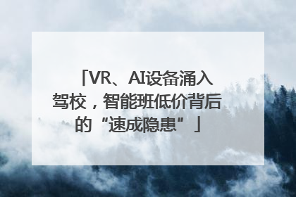 VR、AI设备涌入驾校，智能班低价背后的“速成隐患”